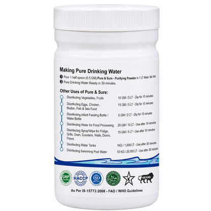 Water Purifying Powder - Pure & Sure for Safe Drinking Water