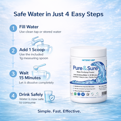 Water Purifying Powder - Pure & Sure - Pure & Sure