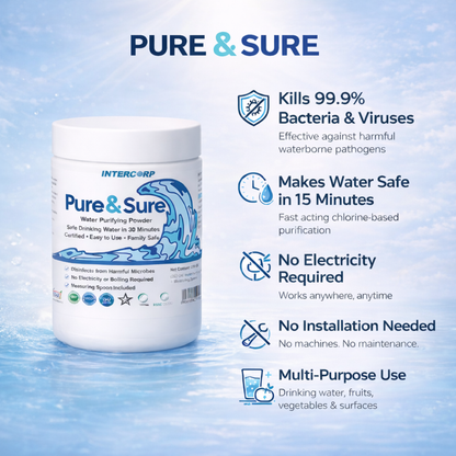 Water Purifying Powder - Pure & Sure - Pure & Sure