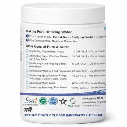 Water Purifying Powder - Pure & Sure - Pure & Sure