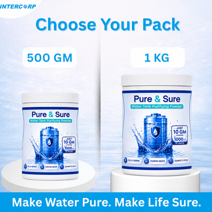 Water Tank Purifying Powder - Pure & Sure for Clean and Safe Water