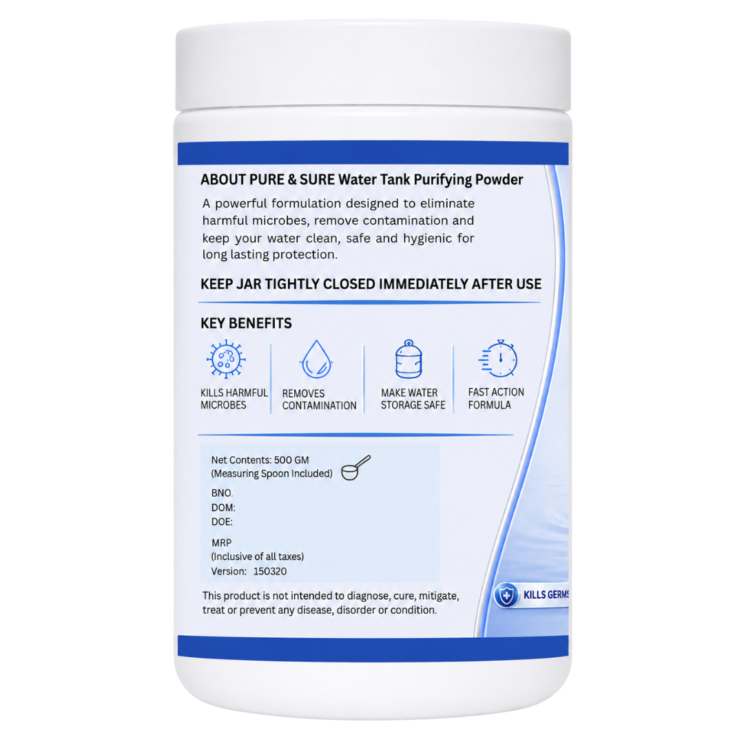 Water Tank Purifying Powder - Pure & Sure Pure & Sure